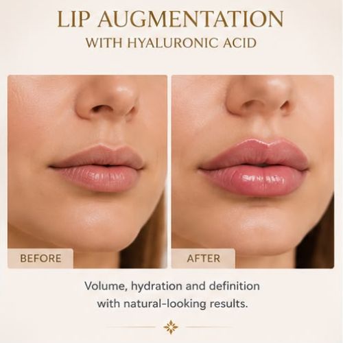 Lip augmentation with hyaluronic acid — before and after