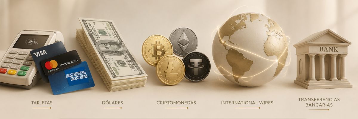 Medios de pago internacionales disponibles en OV Dental Studio